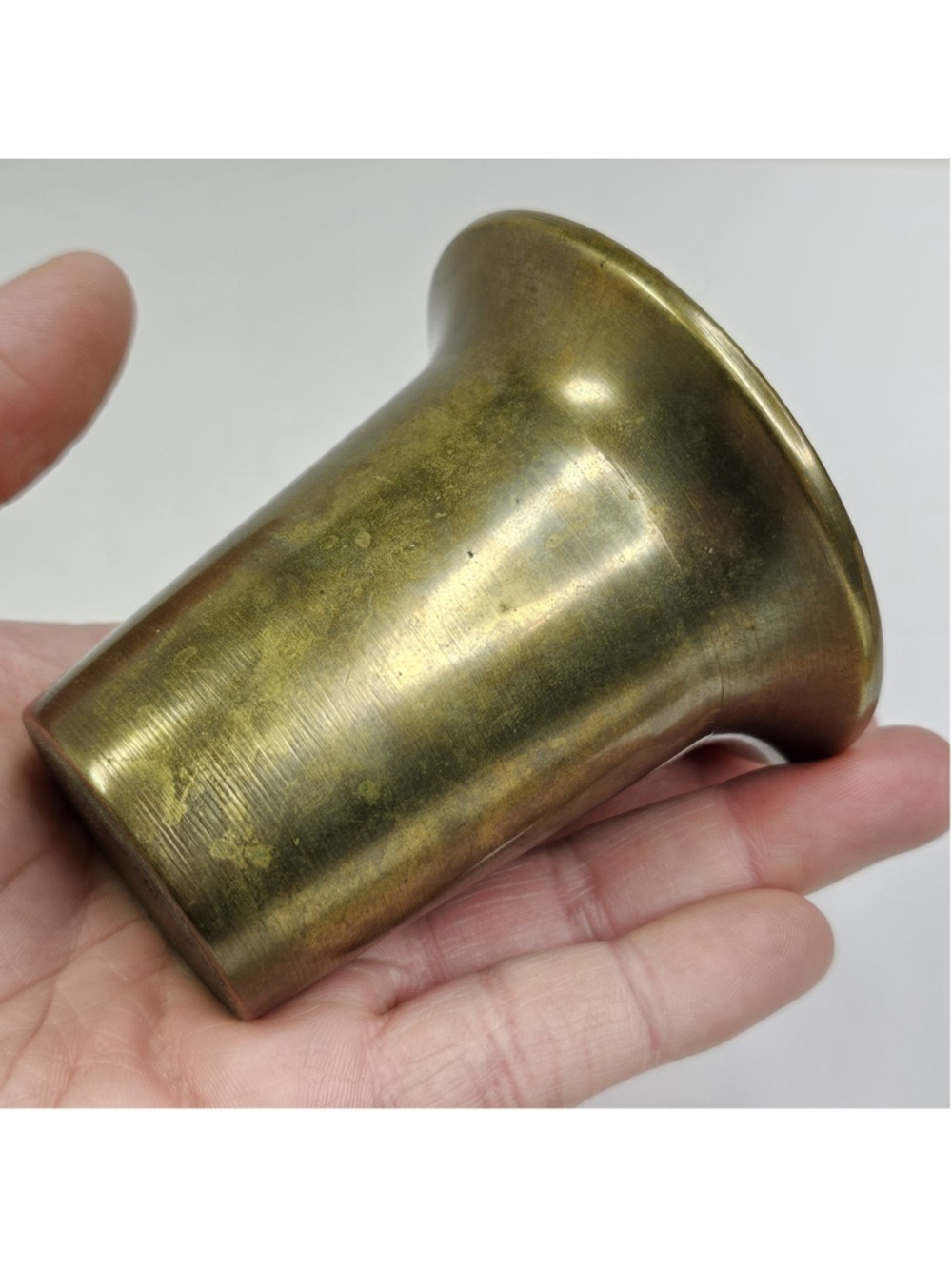 Antique Brass Pestal Mortar Apothecary Brass Decor - Picture 8 of 15